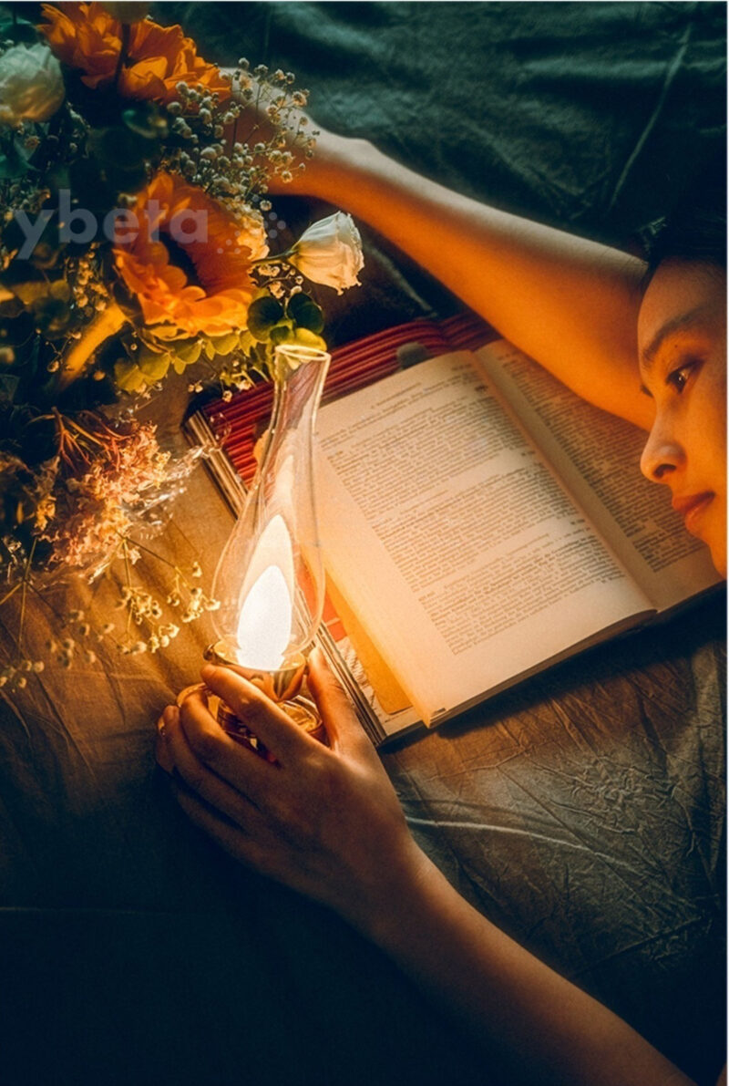 Vintage Brass Rechargeable Oil Lamp – LED Candlelight Night Lamp