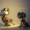 Steampunk Handmade Robot Desk Lamp – Industrial Style Metal Art Decor