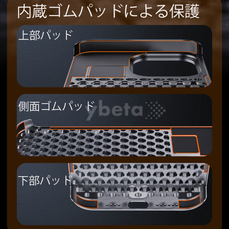 LXURYケースアルミ合金落下防止放熱ベゼルスリムケースfor iPhone